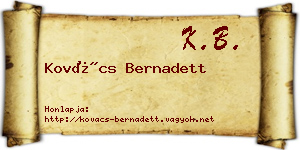 Kovács Bernadett névjegykártya